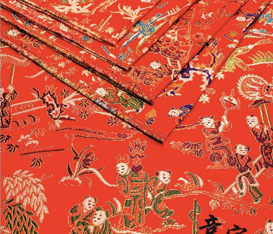 Tissu brocart jacquard à motifs floraux : matériau de couture traditionnel chinois
