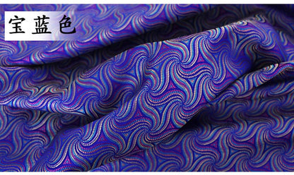 Tissu brocart jacquard arc-en-ciel : mélange soie-rayonne de 114 cm de large