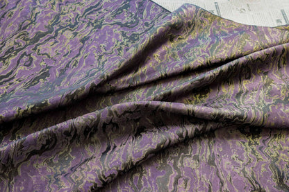 Gold Thread Jacquard Fabric: 3D Designer Upholstery, Costume, & Handbag Material