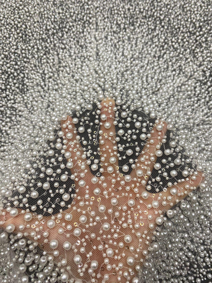 Beaded French Lace Fabric ��� Bridal Wedding Dre" Wide