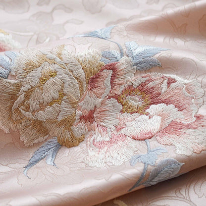 Peony Silk Brocade Fabric: 59"W Tibetan Robe Cheongsam Material