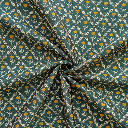 Tissu jacquard tulipe tissé : textile vintage double face, 160 cm de large