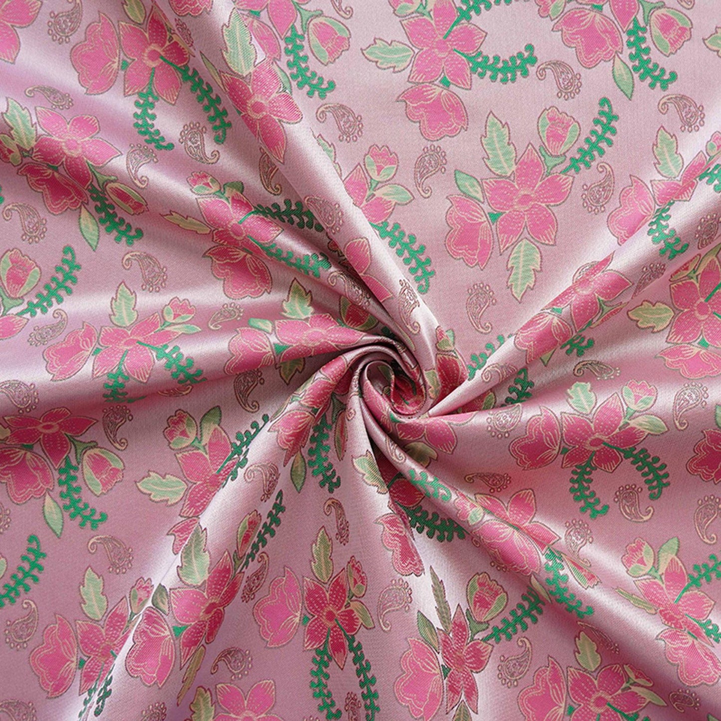 Peach Reverse Jacquard Fabric: 3D Upholstery, Costume, Decor - 66"W