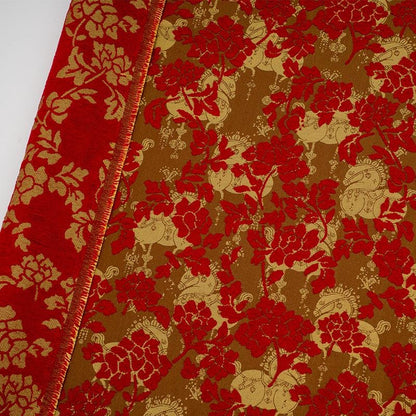 Floral Dragon Chenille Velvet Fabric ��� Chinese Sty" Wide