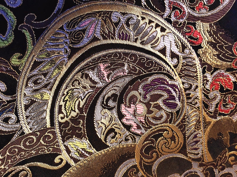 Nishijin Jacquard Brocade Fabric: Japanese Silk Blend, 29.5" Wide
