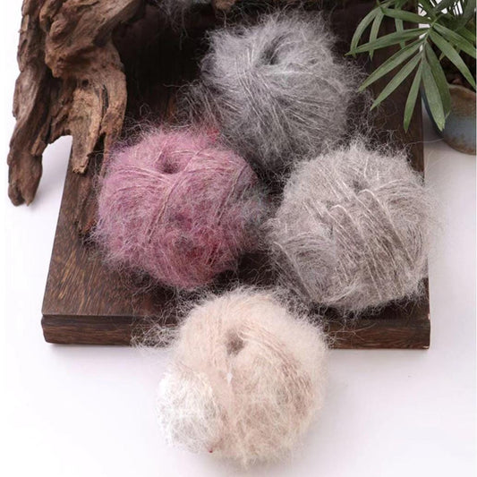 Fil de soie mohair arc-en-ciel : dentelle teinte à la main pour le tricot et le crochet