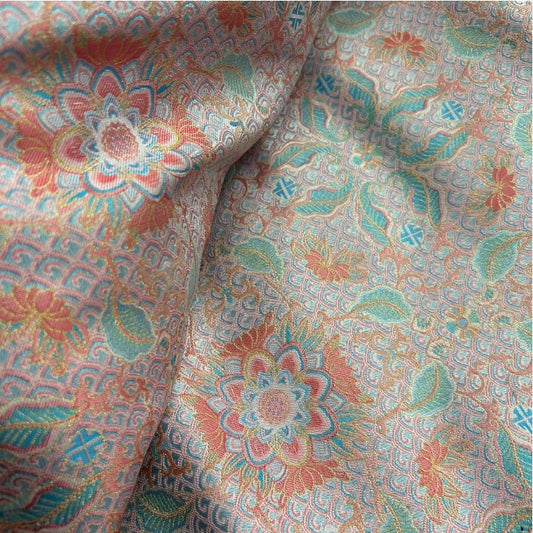 Tissu brocart de soie jacquard Nishijin Ori : costume de mariage japonais, draperie (59 pouces de large)