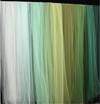 Green Sheer Gauze Mesh Fabric ��� Wedding & Party Decor, Drapi")