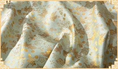 Goldfish Brocade Fabric: 59"W Rayon Blend for Cheongsam, Decor & Sewing