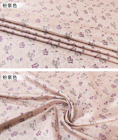 Tissu brocart lotus : damas de soie et rayonne de 150 cm de large