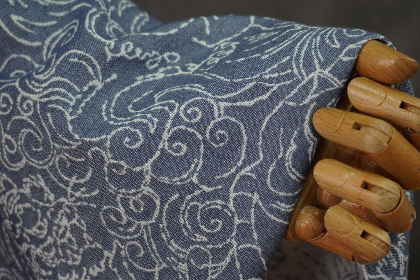 Jacquard Denim Fabric: 3D Reverse Design, Upholstery Sewing Material, 52"