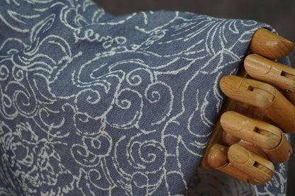 Jacquard Denim Fabric: 3D Reverse Design, Upholstery Sewing Material, 52"