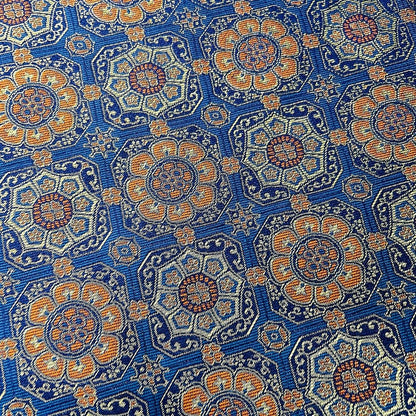 Floral Chinese Silk Brocade Fabric: 59"W Sewing Material