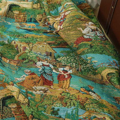 Jacquard Woven Fabric: Oil Painting Pattern, 50% Cotton (59"W)