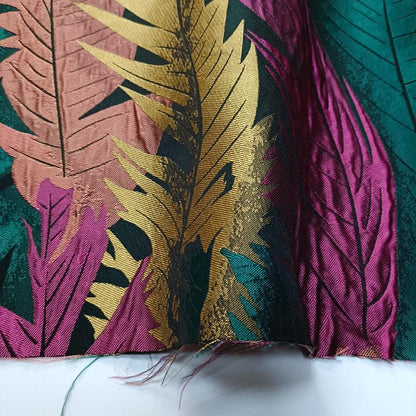 Tissu jacquard à plumes : matelassage texturé 3D, pour la couture d’ameublement, largeur 140 cm