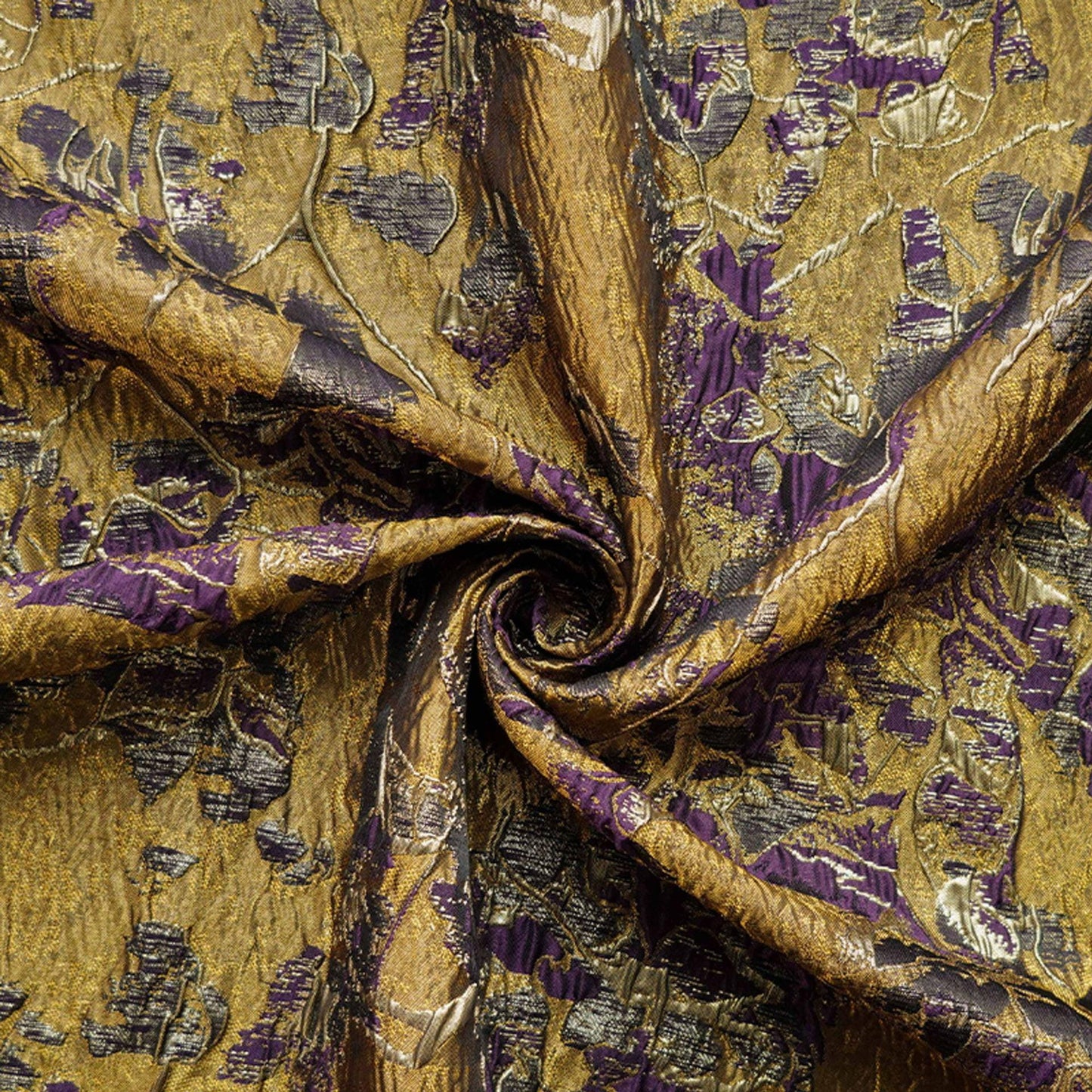 Gold Thread Jacquard Fabric: 3D Texture Upholstery, Costume, Decor - 55"W