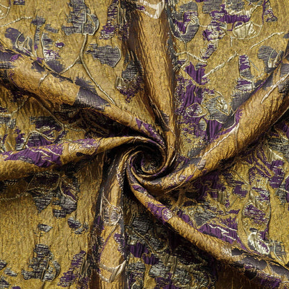 Gold Thread Jacquard Fabric: 3D Texture Upholstery, Costume, Decor - 55"W