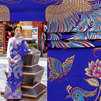 Phoenix Brocade Fabric: Chinese Mongolian Gown Robe, Rayon Jacquard (29.5" Wide)