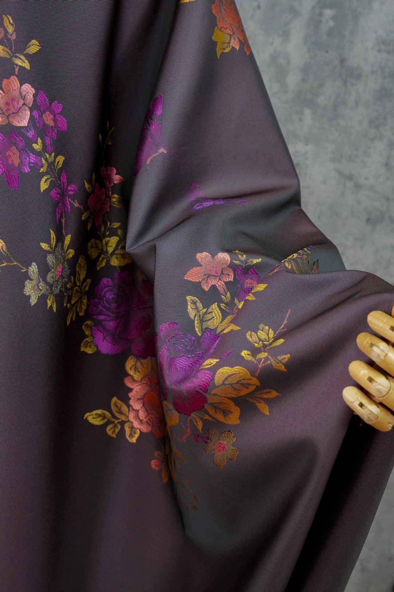 Luxury Peony Jacquard Fabric ��� Woven Dress Apparel Material ��� Elegant Chinese Brocade, Decorative Textile for Gowns "Wide