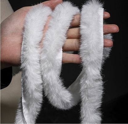 Faux Rabbit Fur Fabric Trim: 5.5cm Wide, DIY Crafts by the Yard