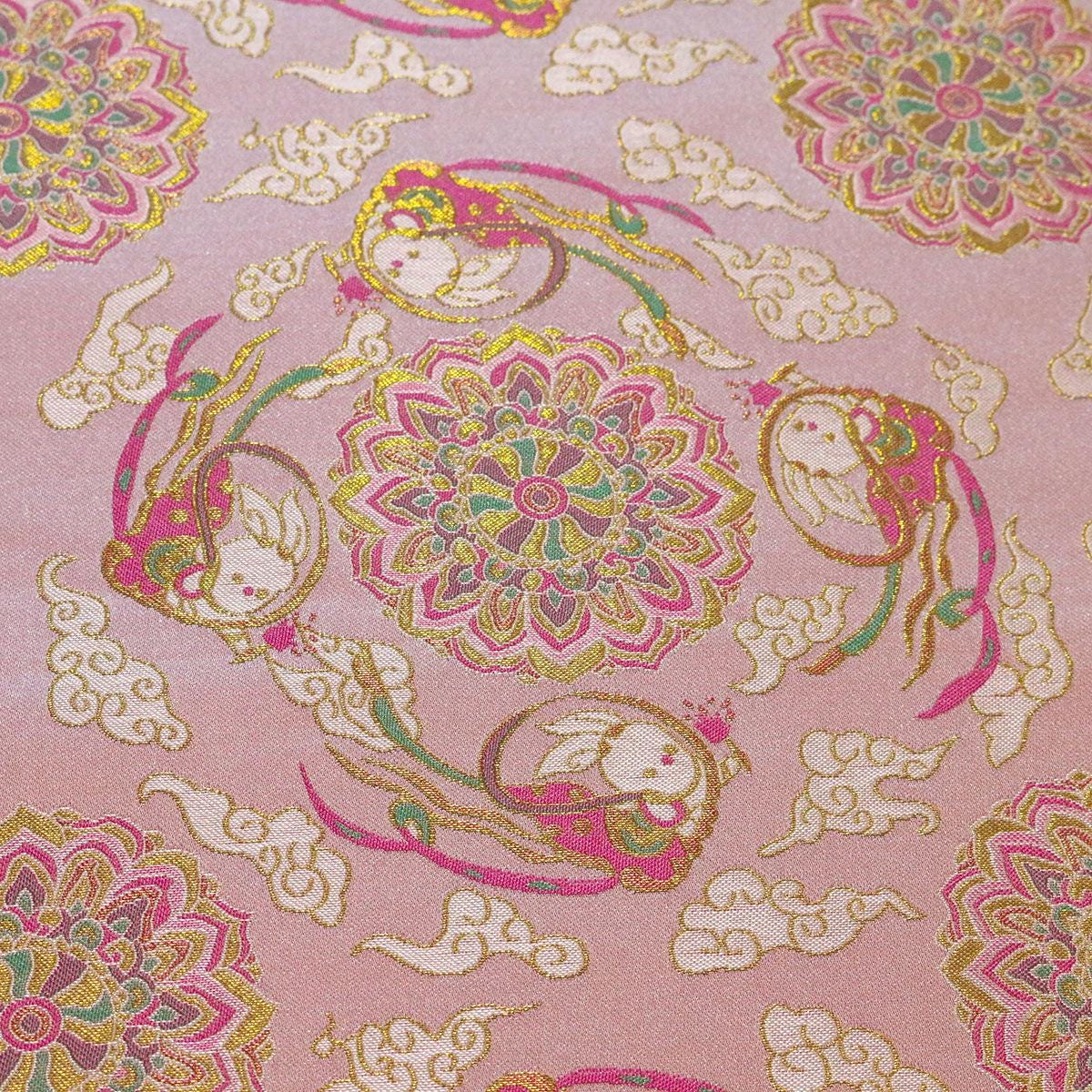 Mongolian Bada Rayon Fabric: Tibetan Caisson Pattern, 59"W