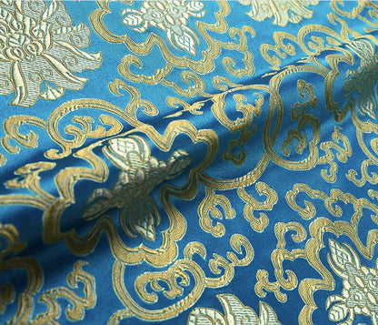Blue Dragon Brocade Fabric: 59" Wide Rayon Sewing & Upholstery, Sold by the Meter