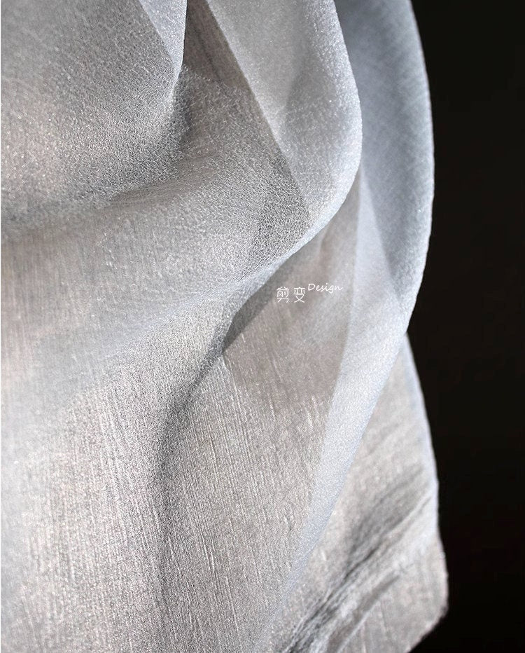 Tissu en maille blanche transparente, polyester doux au toucher, 150 cm de large, vendu au mètre