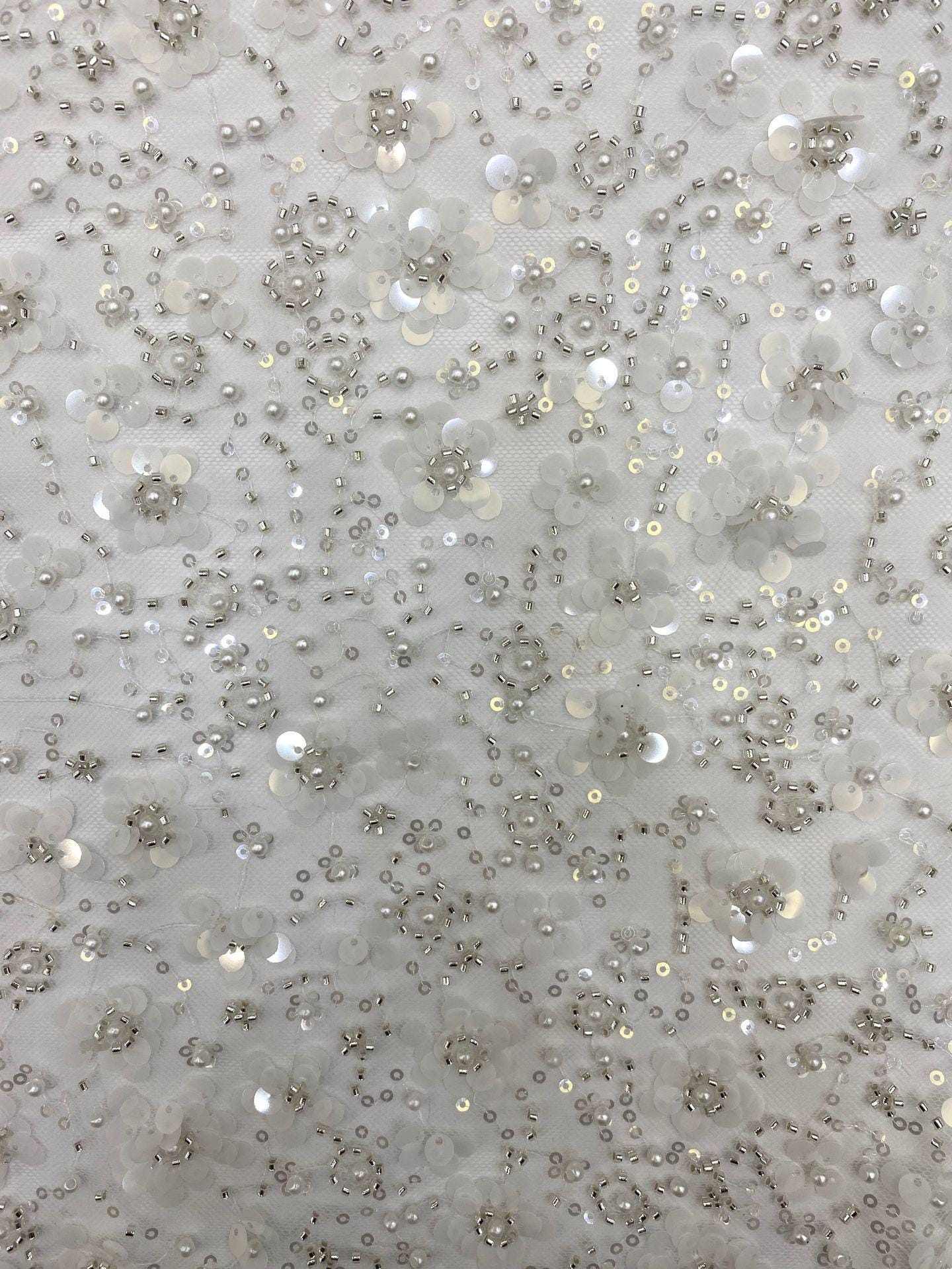 Robe de bal de mariée en dentelle à sequins brodée, 127 cm de large