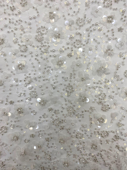 Robe de bal de mariée en dentelle à sequins brodée, 127 cm de large