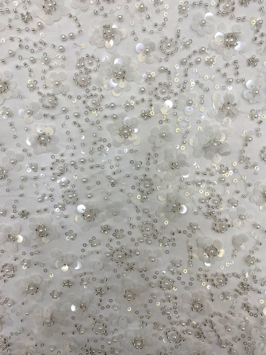 Robe de bal de mariée en dentelle à sequins brodée, 127 cm de large