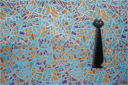 Blue Jacquard Fabric: Soft Polyester Designer Fabric, 59" Wide