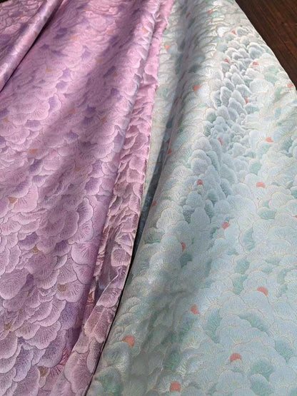 Nishijin Woven Jacquard Fabric ��� Japanese Eight-Treasure Kaleidoscope Patte" wide