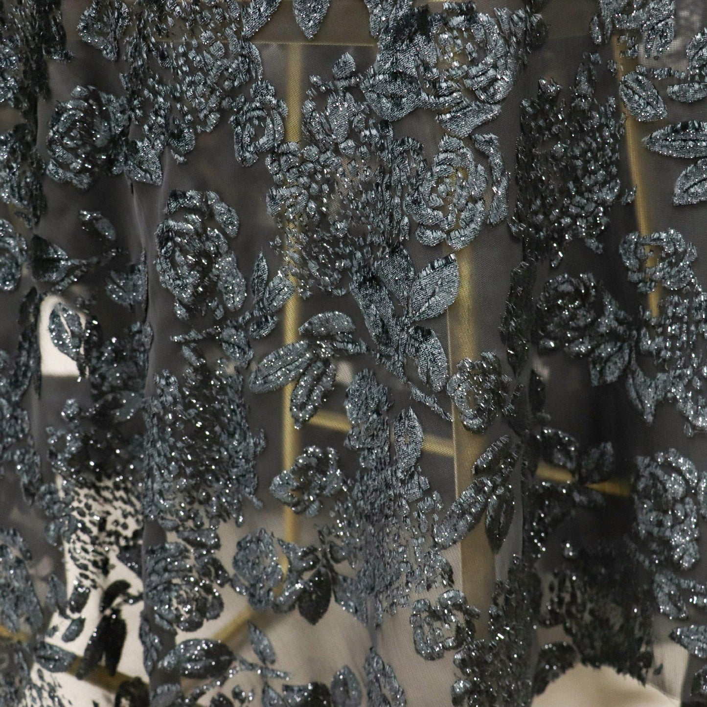 Burnout Floral Viscose Velvet Fabric: Soft Drape for Kimono, Costume