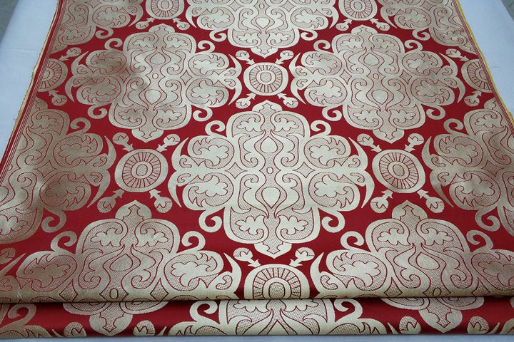 Chinese Brocade Fabric: Mongolian Gown Tibetan Robe Decoration