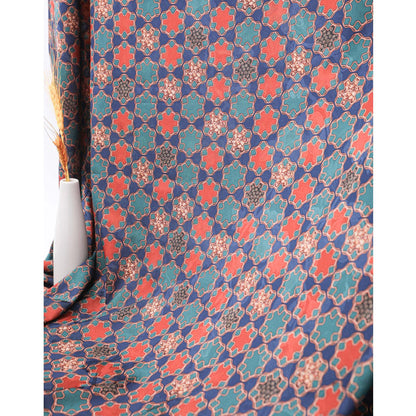 Dunhuang Printed Silk Satin Fabric - 59" Wide