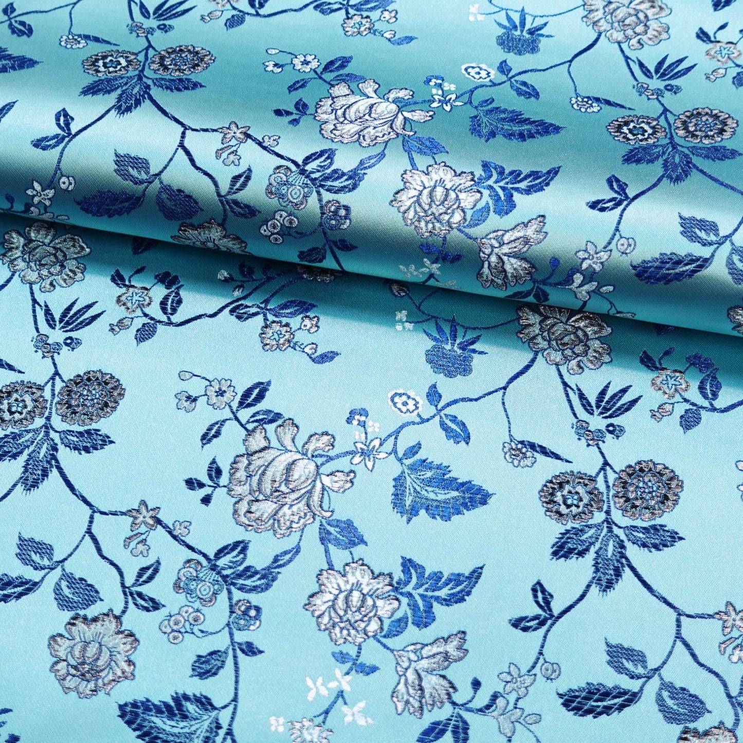 Floral Brocade Fabric: 45" Wide Rayon Nylon Blend