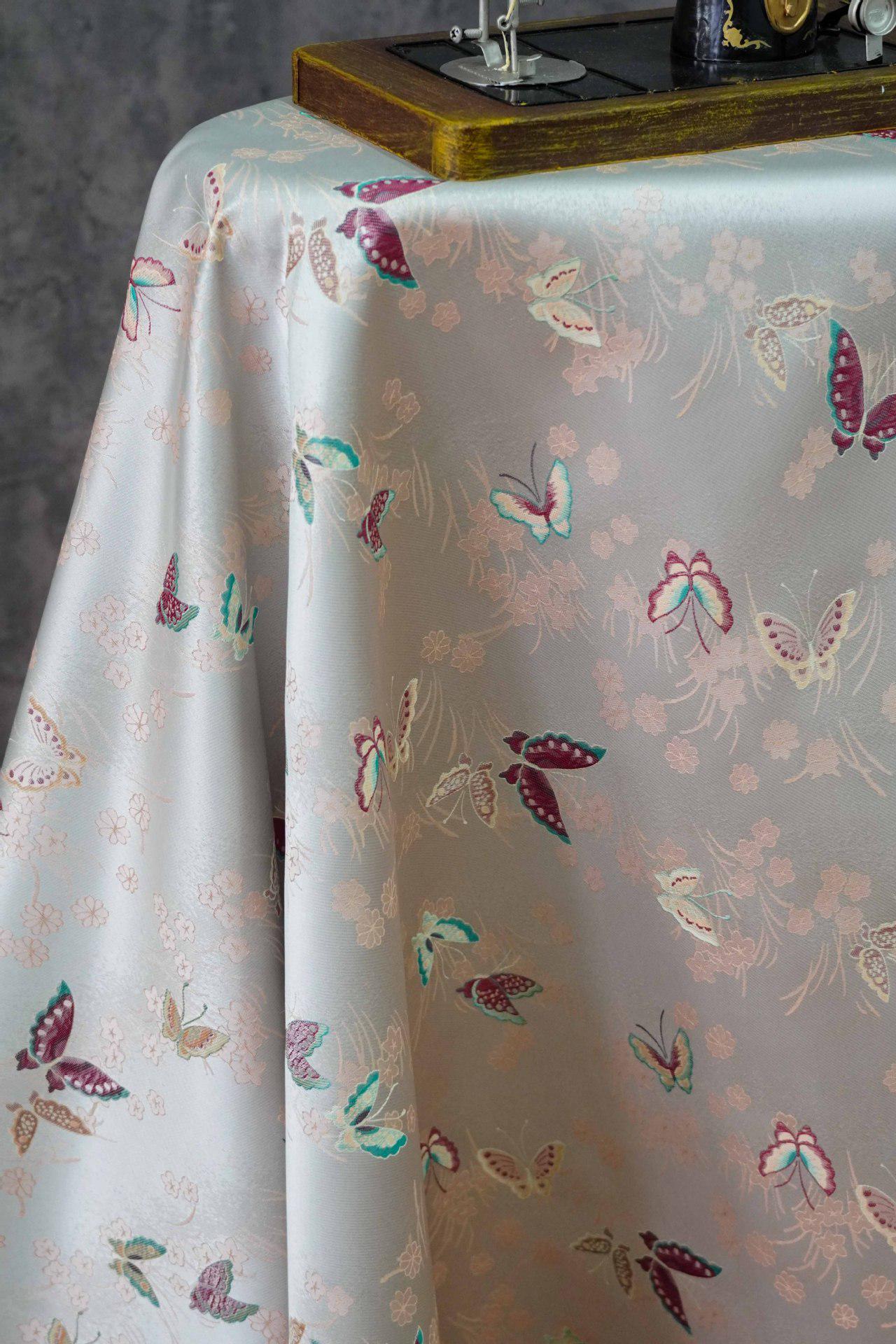 Butterfly Jacquard Brocade Fabric: Japanese Style Damask (By The Meter)