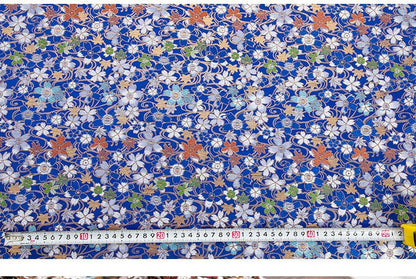 Japanese Cherry Blossom Brocade Fabric: Silk Rayon Jacquard (29.5"W)