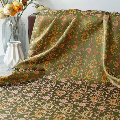 Oriental Brocade Jacquard Fabric, Classic Sichuan Weaving for Clothing & Crafts, 60"Wide