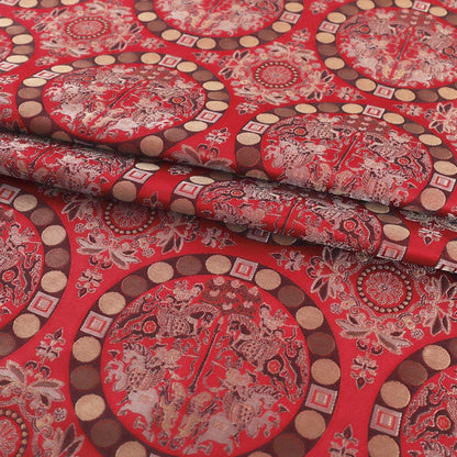 Chinese Brocade Fabric: Mongolian Gown Jacquard Silk, 59" Wide