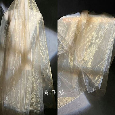 Crystal Yarn Organza Fabric: Water Light Mesh, 59" Wide