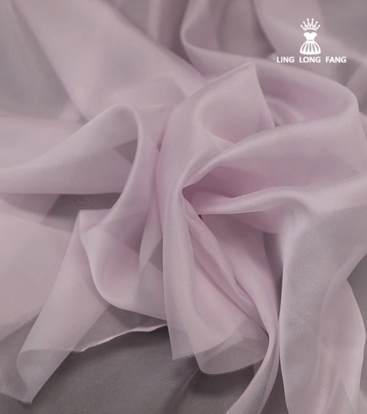 Tissu organza transparent : Voile de mariée uni, tissu pour costume - 150 cm de large