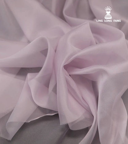 Tissu organza transparent : Voile de mariée uni, tissu pour costume - 150 cm de large