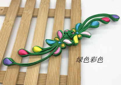 Grandes attaches de couture, nœuds décoratifs en queue de phénix, bouton brandebourg de cheongsam