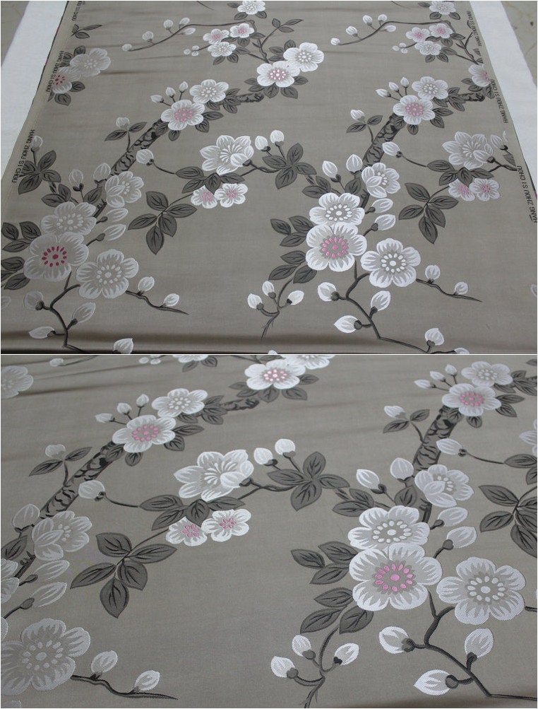 Plum Blossom Brocade Fabric: 29.5" Wide Silk Rayon Jacquard