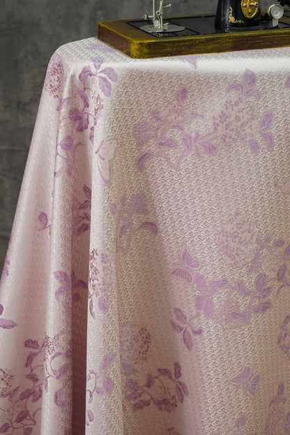 Tissu jacquard à motifs floraux avec fil doré : largeur 165 cm, ameublement et couture