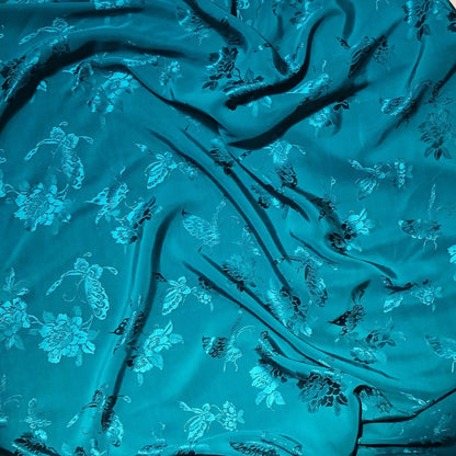Butterfly Jacquard Satin Damask Fabric - 59" Wide Rayon Sewing Fabric