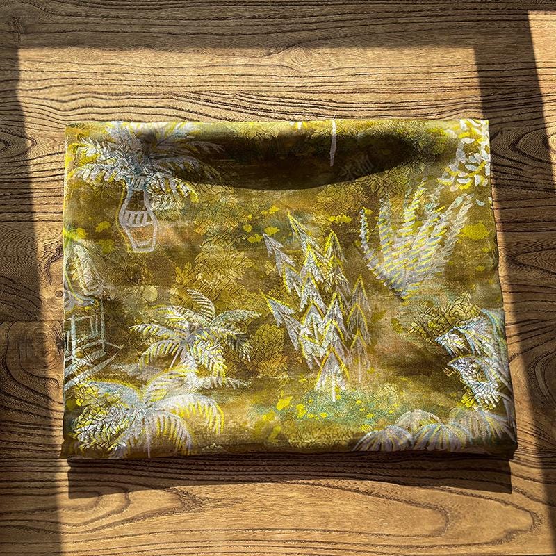 Rayon Silk Jacquard Xiangyun Fabric, Handcrafted Warm Forest Home Textile for Sewing, Dressmaking, DIY Craf" Wide