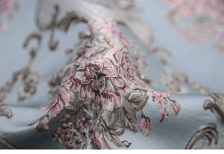 Palace Style Brocade Jacquard Fabric: 55"W Polyester Drapery, Upholstery & Costume