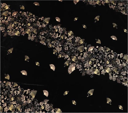 Gold Foil Adhesive Velvet Fabric ��� Luxurious Shimmer Craft & Sewing Materi"Wide